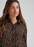 JDY Barbara Brown Zebra Print Shirt - Size 8 Image 3