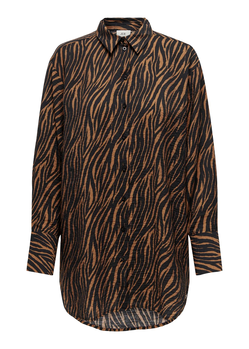 JDY Barbara Brown Zebra Print Shirt - Size 8 Image 5