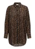 JDY Barbara Brown Zebra Print Shirt - Size 8 Image 5
