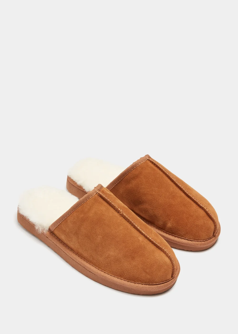 Ginger Real Suede Wool Mule Slippers - Size 6 Image 1