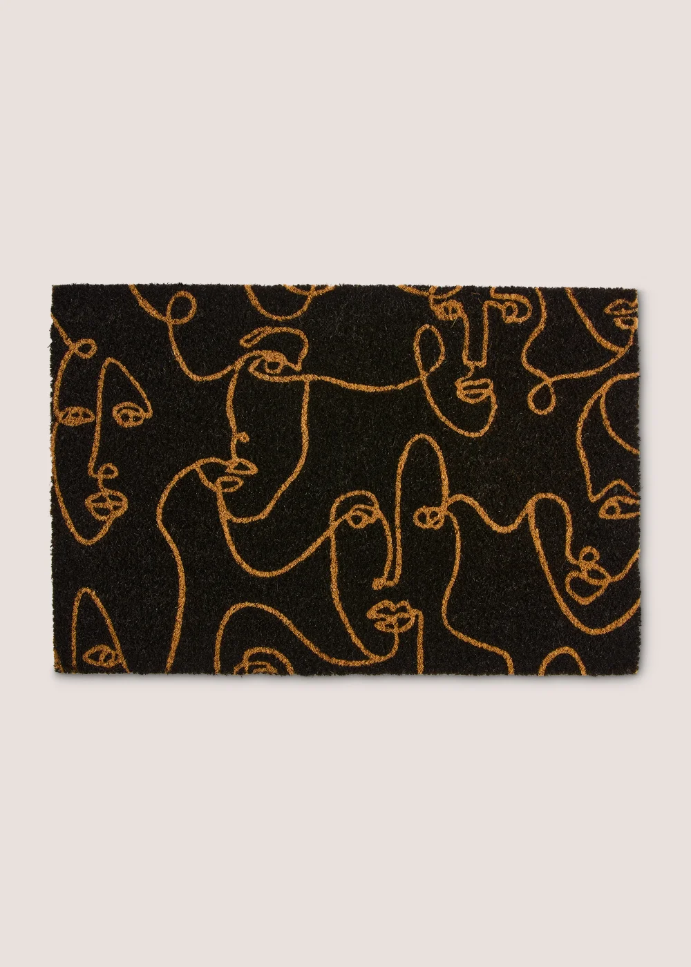Monochrome Faces Doormat (60cm x 40cm) Image 1
