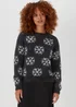 Black Christmas Snowflake Jumper - XS Image 1