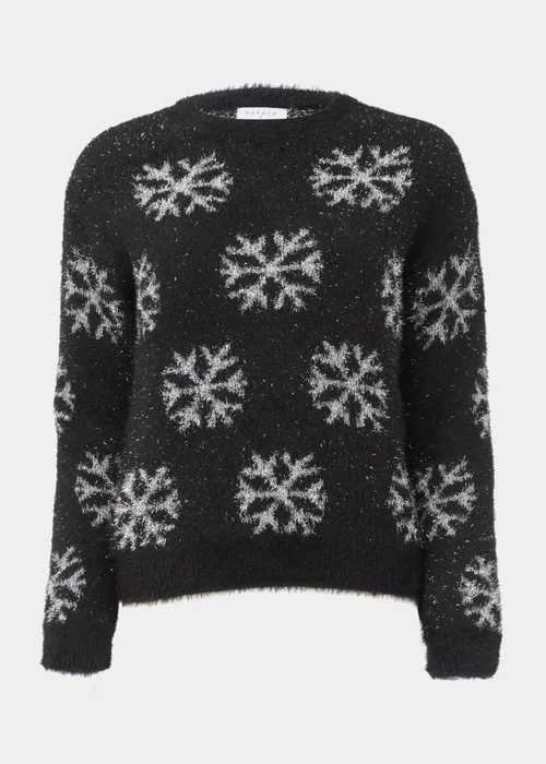 Black Christmas Snowflake Jumper - XS Image 5