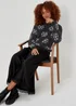 Black Christmas Snowflake Jumper - XS Image 4