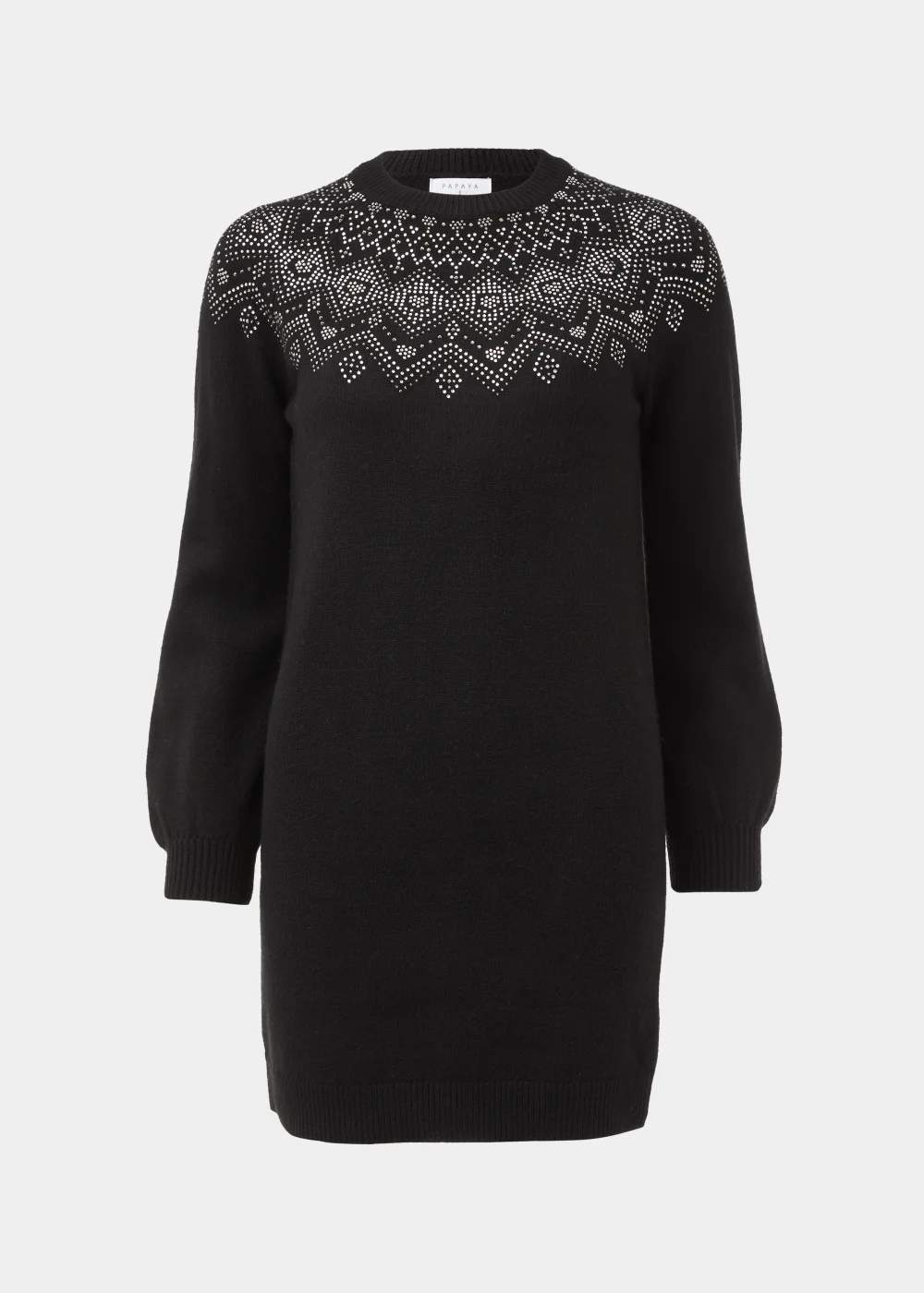 Black Sparkle Yoke Tunic Dress - XS Image 5