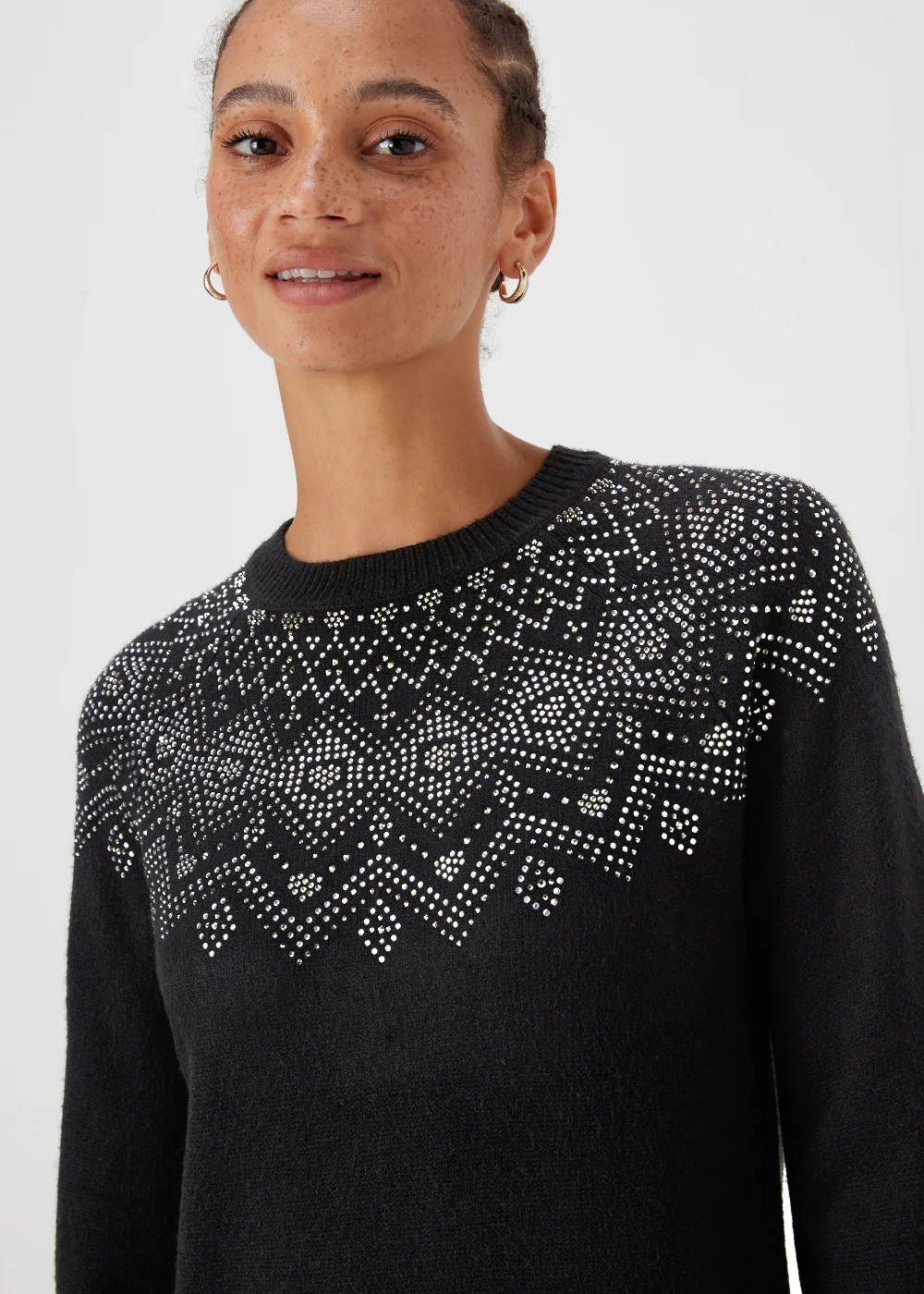 Black Sparkle Yoke Tunic Dress - XS Image 3