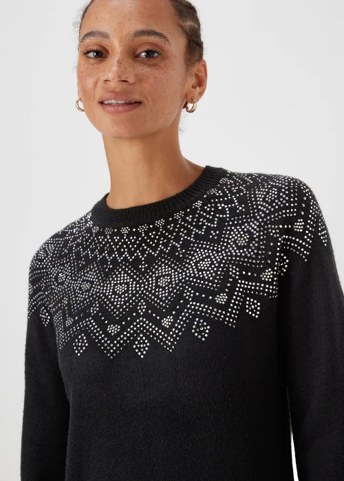 Black Sparkle Yoke Tunic Dress - XS Image 3