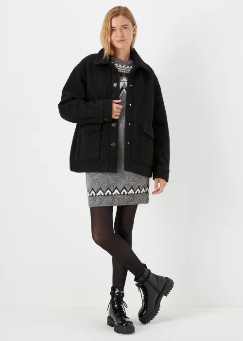 Charcoal Fair Isle Sparkle Tunic Dress - XS Image 4