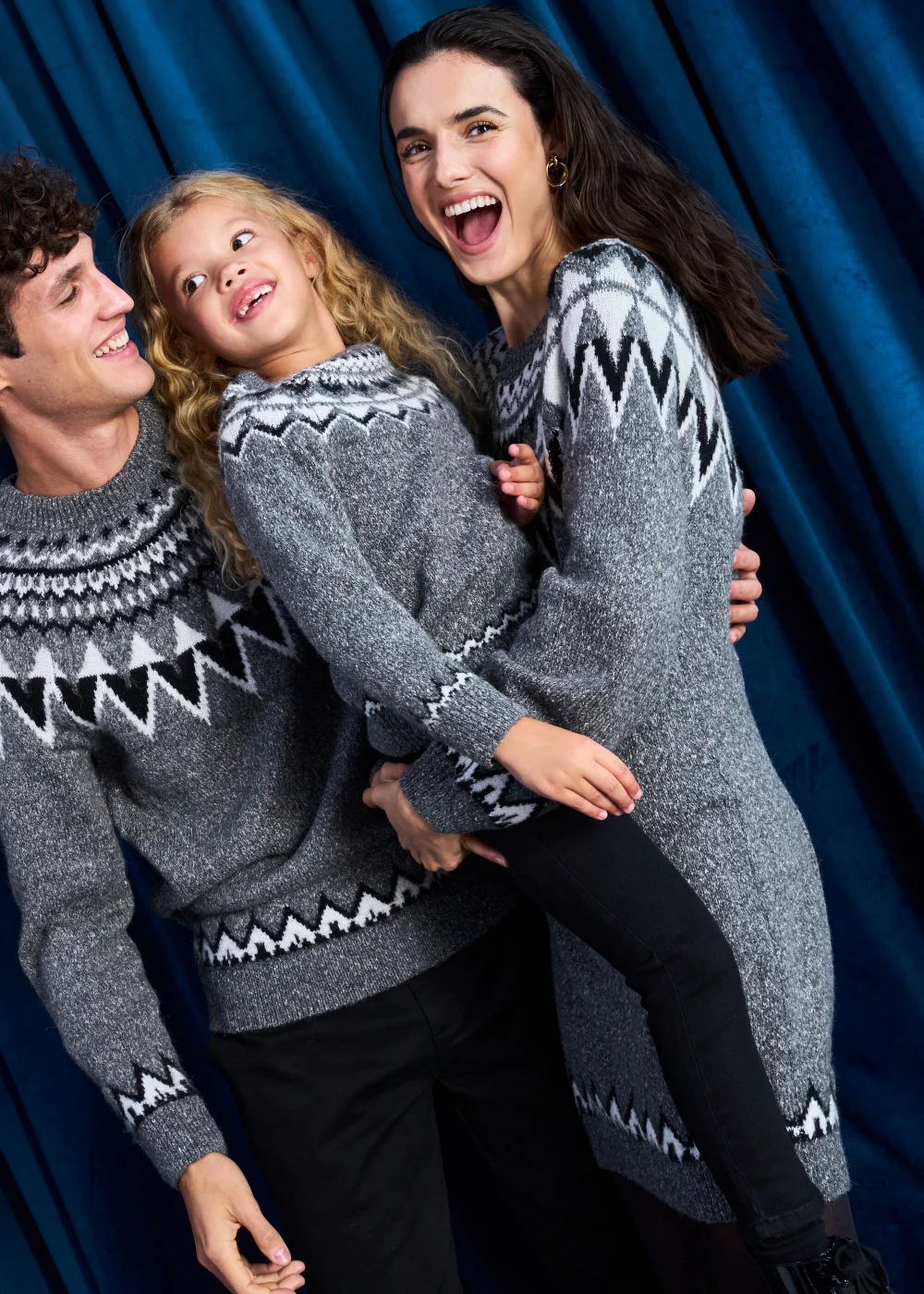 Charcoal Fair Isle Sparkle Tunic Dress - XS Image 6