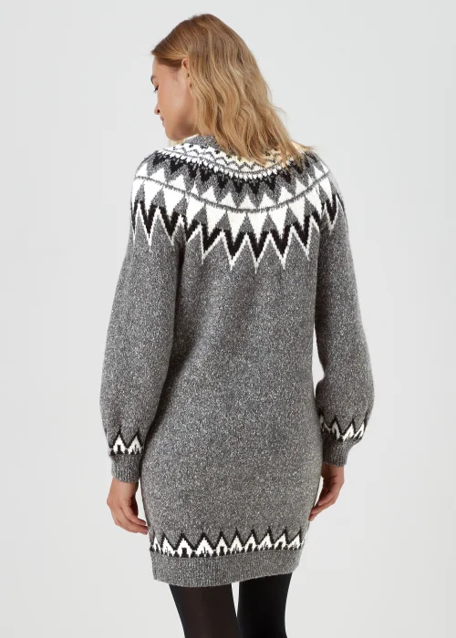 Charcoal Fair Isle Sparkle Tunic Dress - XS Image 2