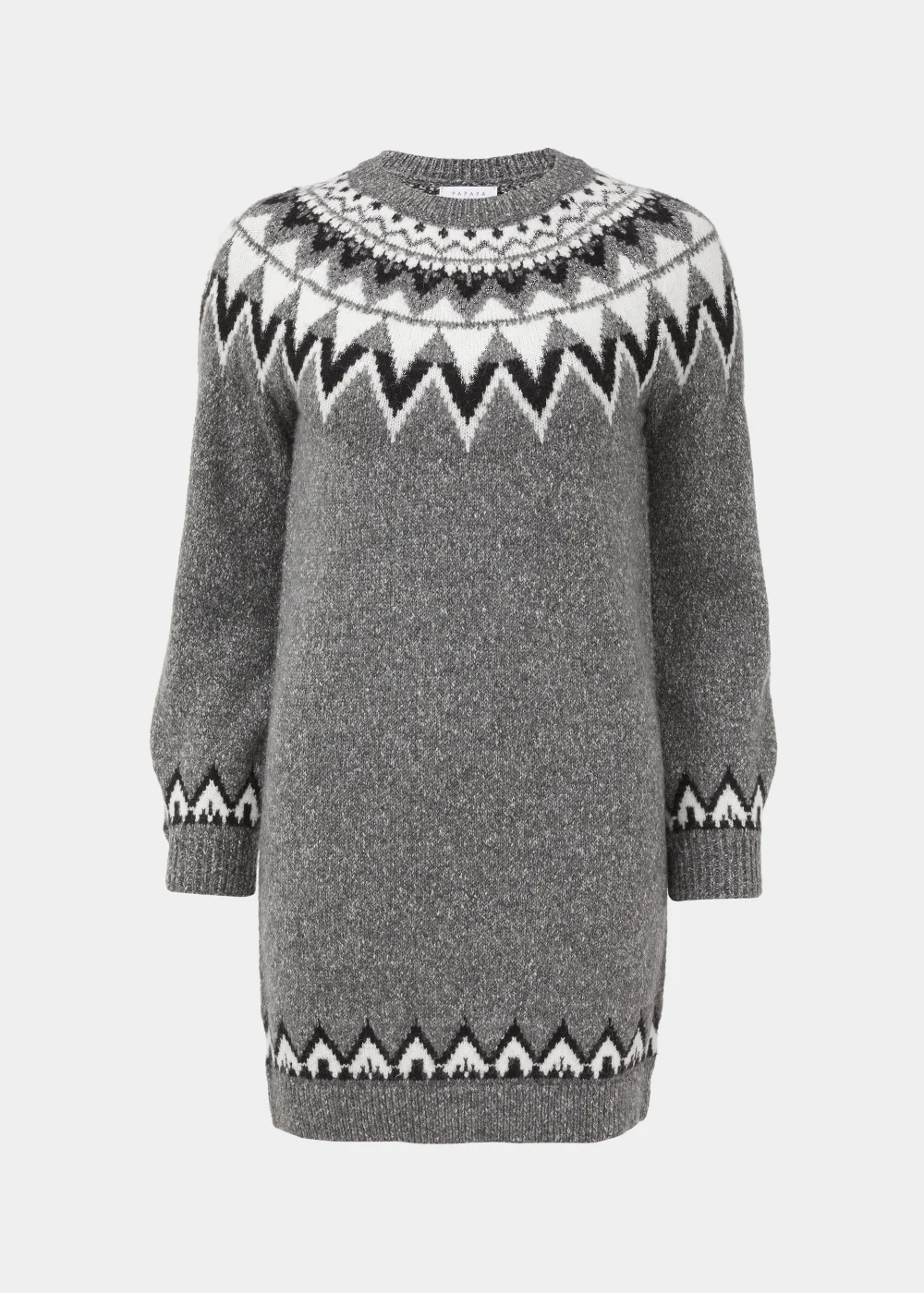 Charcoal Fair Isle Sparkle Tunic Dress - XS Image 5