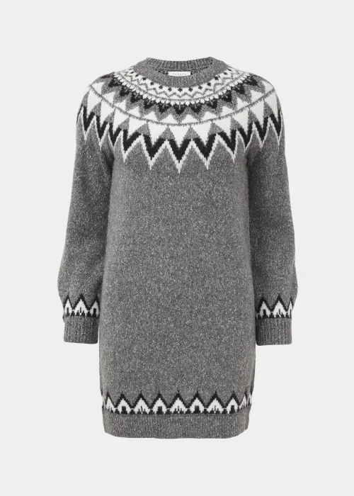 Charcoal Fair Isle Sparkle Tunic Dress - XS Image 5