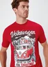 Red Volkswagen Christmas T-Shirt - Small Image 3