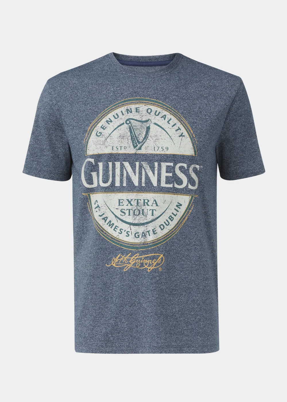 Navy Guinness Print Mocktwist T-Shirt - S Image 5