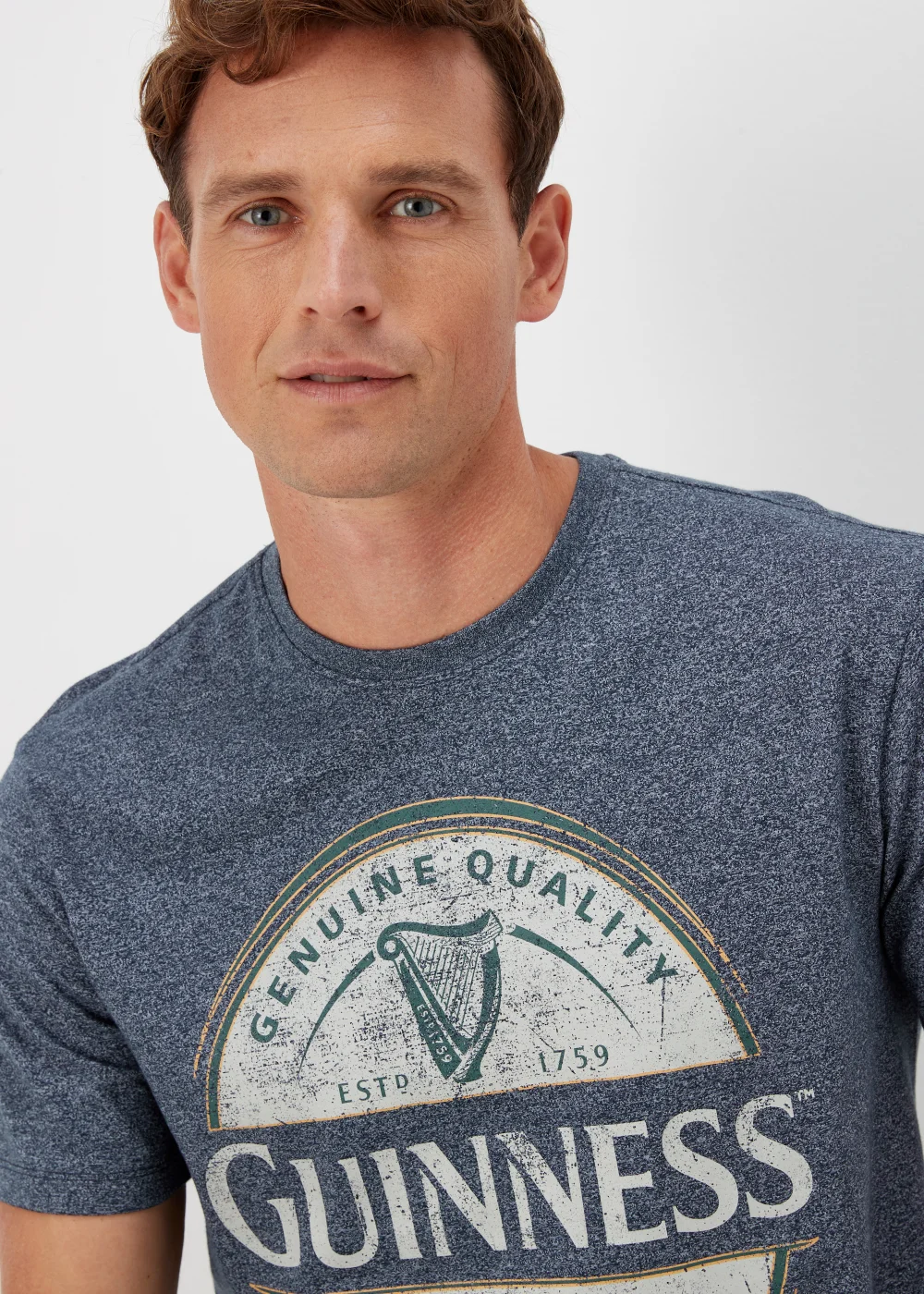 Navy Guinness Print Mocktwist T-Shirt - S Image 3