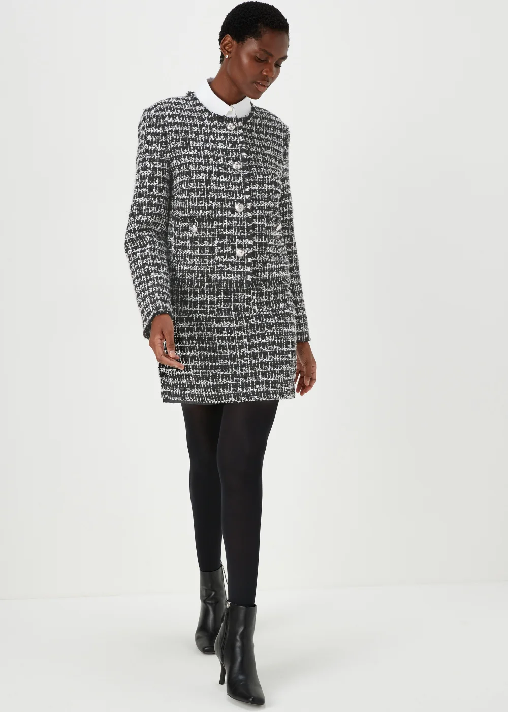 Et Vous Black Short Boucle Blazer - 8 Image 4
