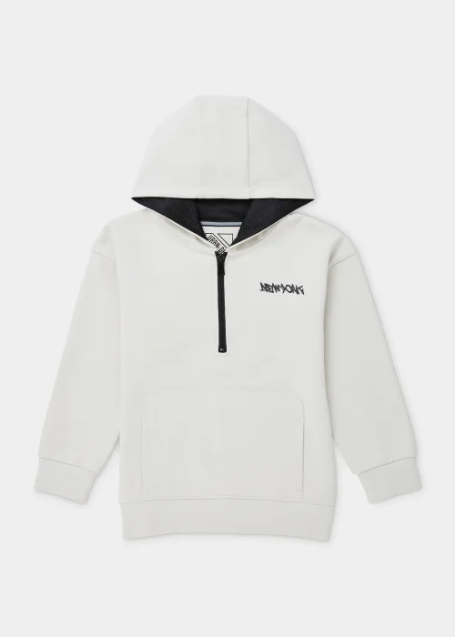 Boys Ecru Graffiti Print Hoodie (4-12yrs) - 4 Yrs Image 1