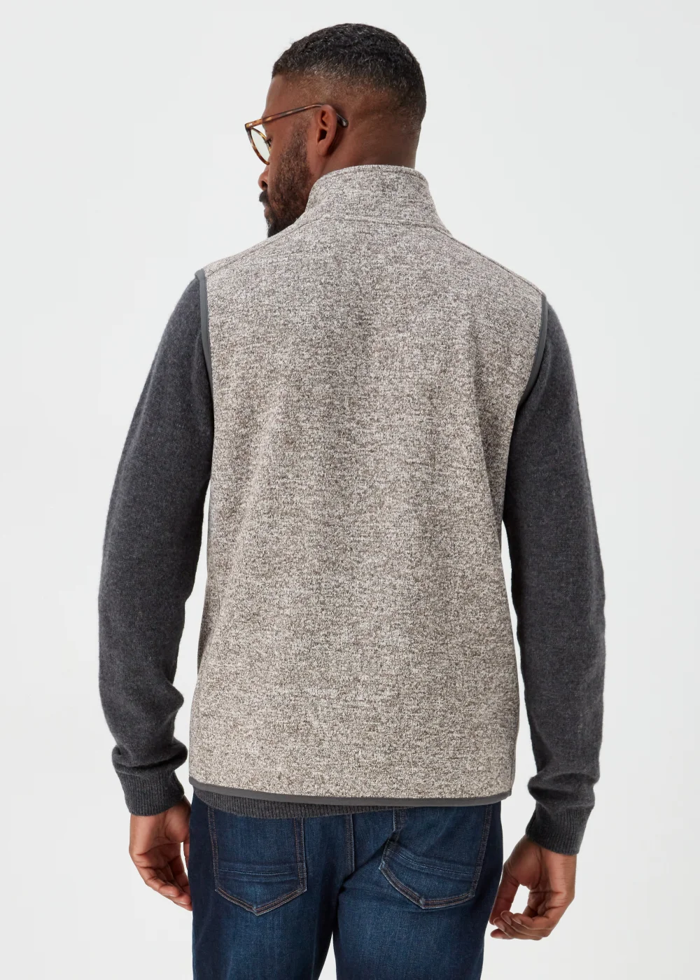 Lincoln Grey Textured Snit Gilet - S Image 2