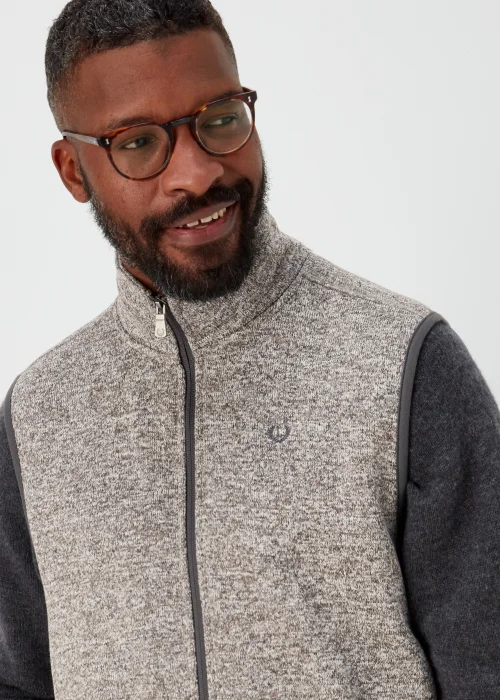 Lincoln Grey Textured Snit Gilet - S Image 3