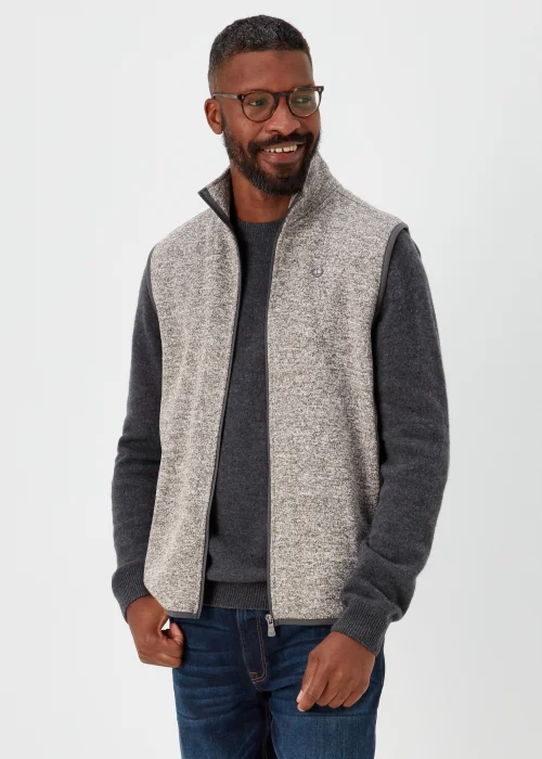 Lincoln Grey Textured Snit Gilet - S Image 1