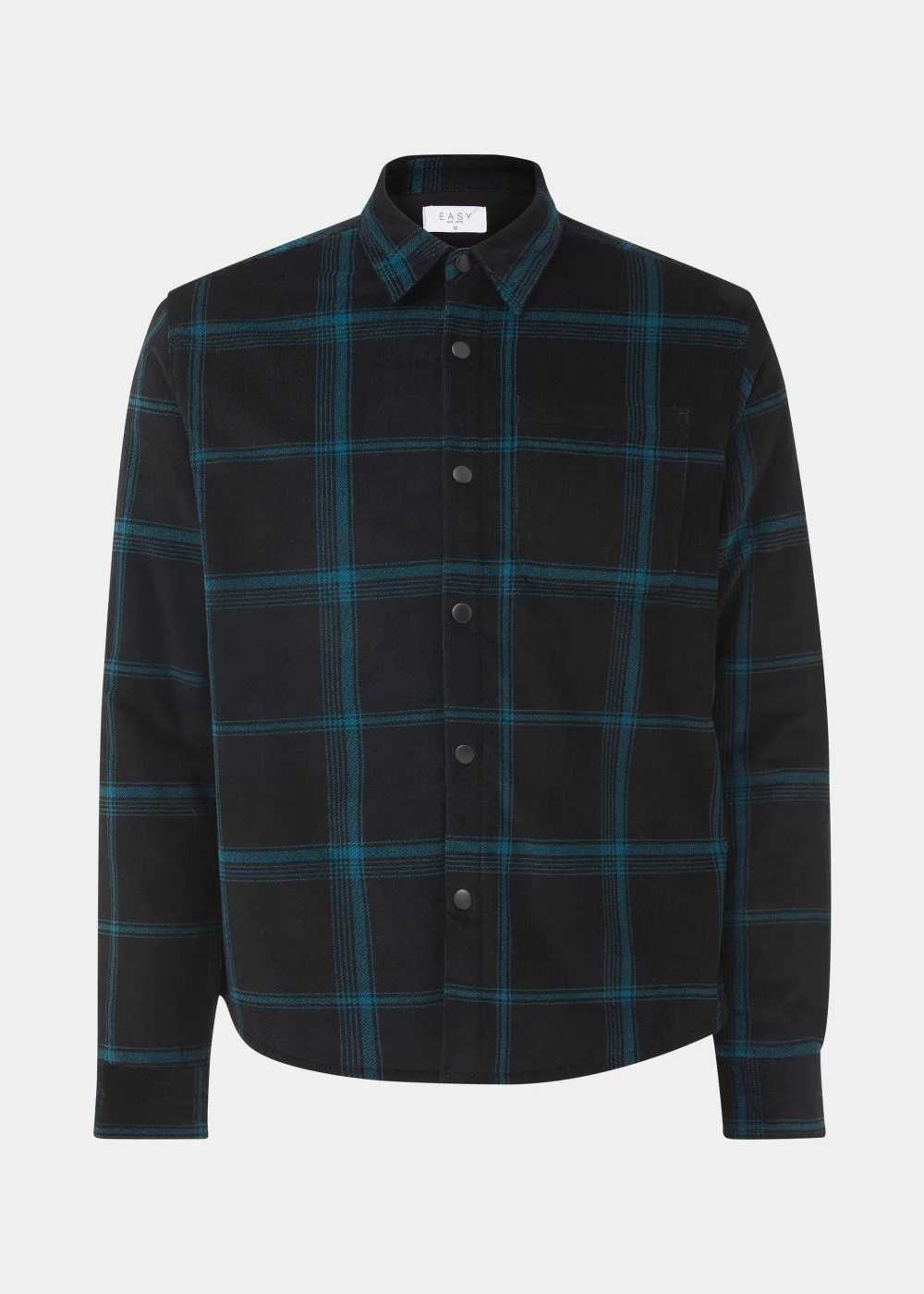 Black Check Cord Fleece Overshirt - S Image 5