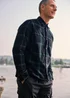 Black Check Cord Fleece Overshirt - S Image 6