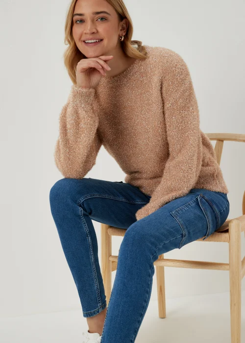 Brown Tinsel Yarn Jumper - XS Image 4