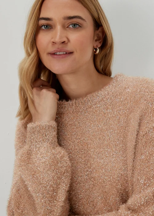 Brown Tinsel Yarn Jumper - XS Image 3