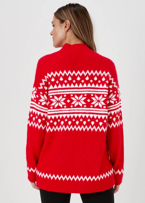 Red Snowflake Jumper - XS Image 2