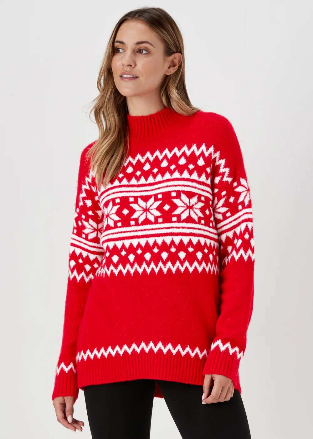 Red Snowflake Jumper - XS Image 1