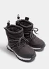 Boys Charcoal Snow Boots (Younger 8-Older 2) - Size 8 infants Image 1