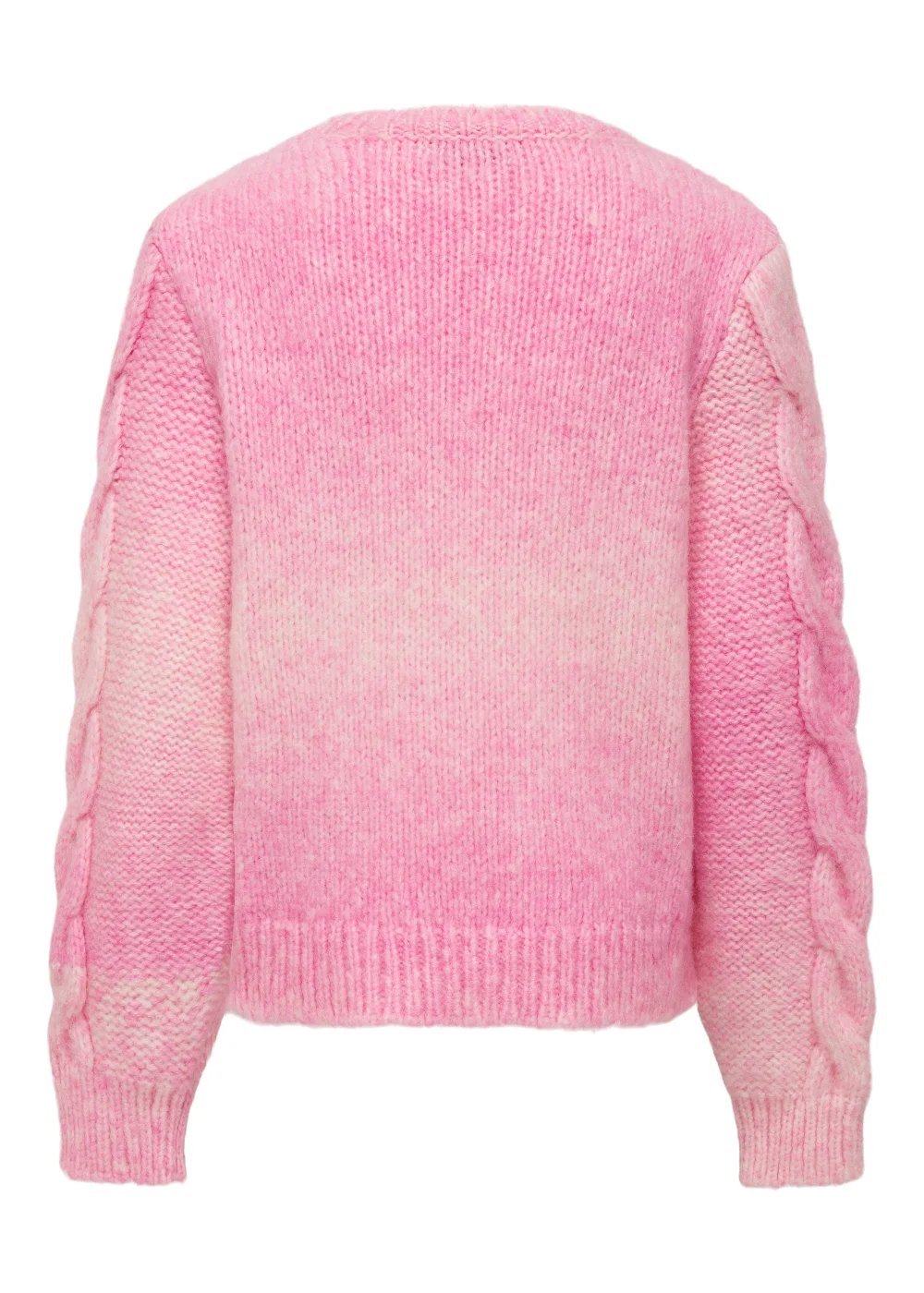 ONLY Girls Pink Cable Knit Long Sleeve Jumper (5-14yrs) - Age 7 - 8 Years Image 2