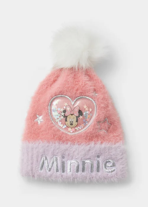 Kids Disney Minnie Mouse Bobble Hat (3-10yrs) - Age 7-10 Years Image 1