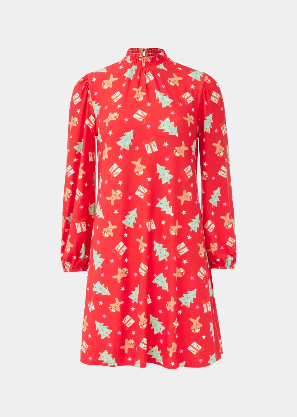 Red Super Soft Christmas Icons Mini Dress - 8 Image 5