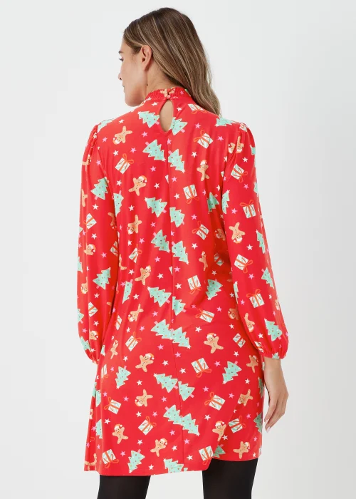 Red Super Soft Christmas Icons Mini Dress - 8 Image 2