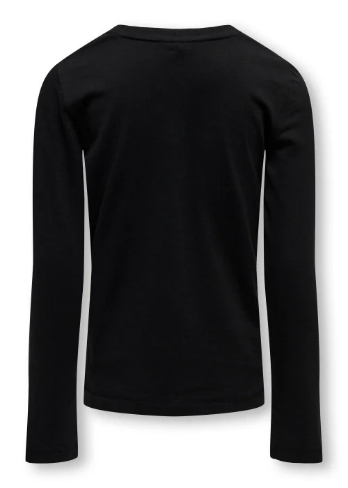 ONLY Girls Black Print Long Sleeve T-Shirt (5-14yrs) - 5-6 Yrs Image 2