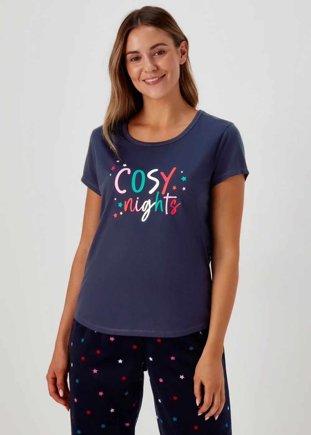 Navy Cosy Nights Pyjama Top - Extra small Image 1