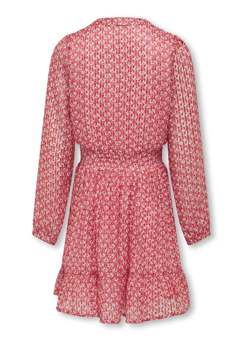 ONLY Kids Multicoloured V Neck Long Sleeve Dress (6-14yrs) - 10 Yrs Image 2