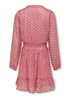 ONLY Kids Multicoloured V Neck Long Sleeve Dress (6-14yrs) - 10 Yrs Image 2