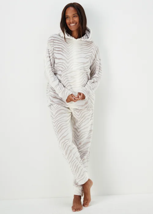 Mink Zebra Print Twosie Pyjama Set - Extra small Image 1