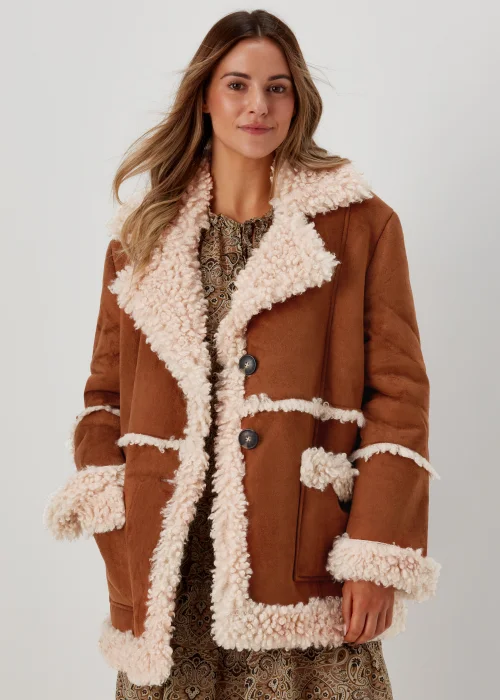 Brown Shearling Coat - 8 Image 1