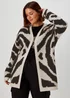 Papaya Curve Multicoloured Animal Print Longline Cardigan - 18-20 Image 1