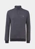 Lincoln Navy Textured Jersey 1/4 Zip Sweatshirt - Small Image 5