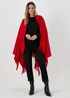 Red Brushed Shawl - One Size Image 1