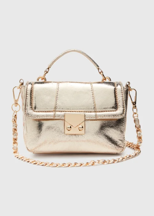 Gold Top Handle Mini Tote Bag - One Size Image 1