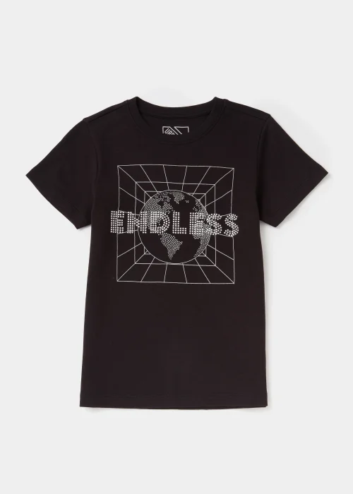 Boys Black Endless T-Shirt (4-13yrs) - Age 4 Years Image 1