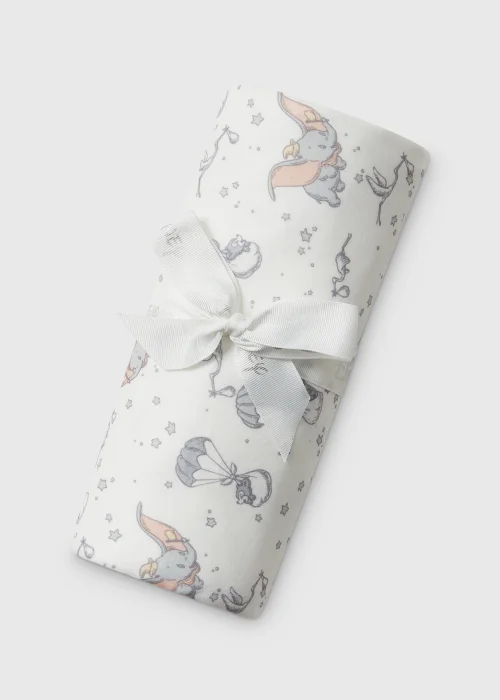 White Disney Dumbo Baby Blanket - One Size Image 2