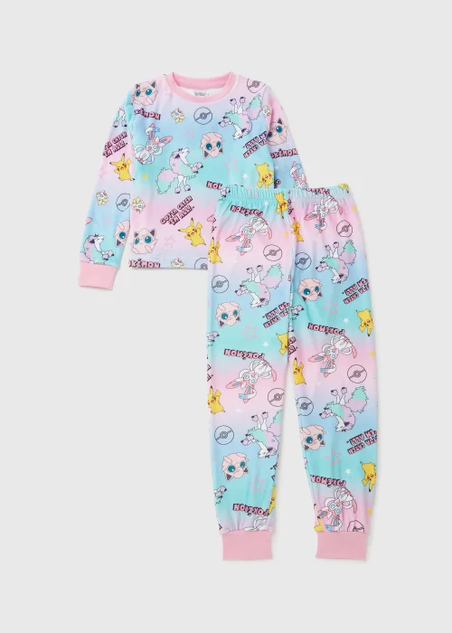 Kids Multicoloured Pokémon Print Fleece Pyjama Set (5-12yrs) - Age 5 Years Image 1