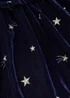 Girls Navy Velour Star Dress (9mths-6yrs) - 9-12 months Image 2