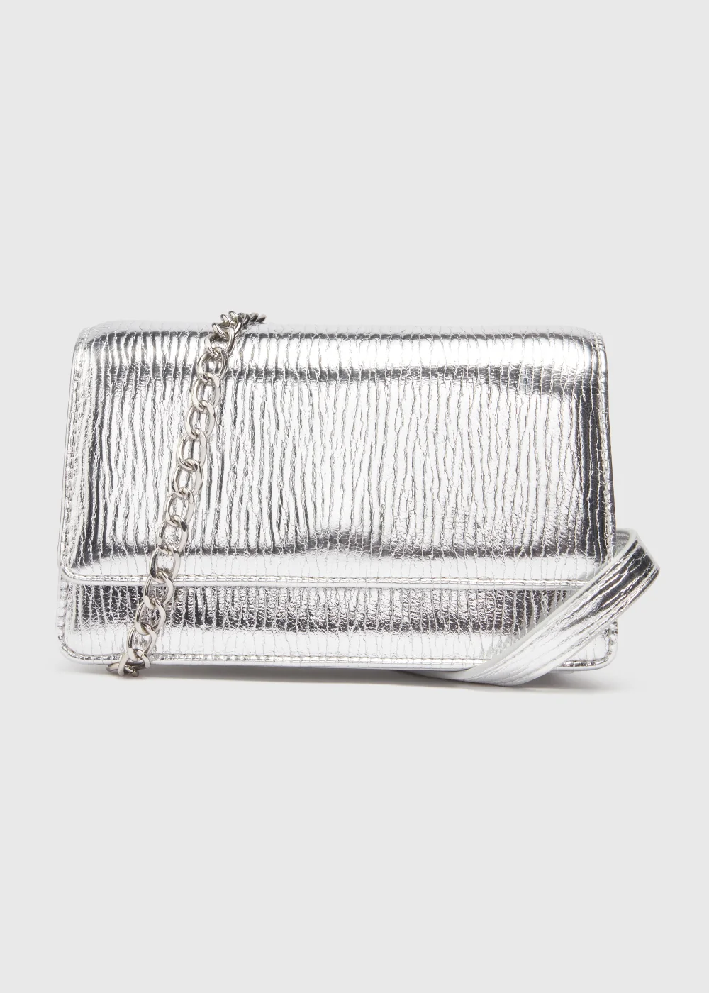 Silver Cross Body Bag - One Size Image 3